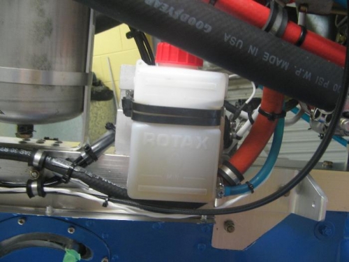 overflow bottle in position