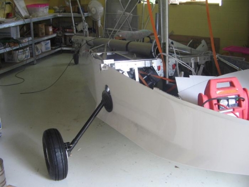 on her wheels at last!