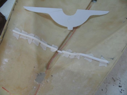 glued on with AV adhesive