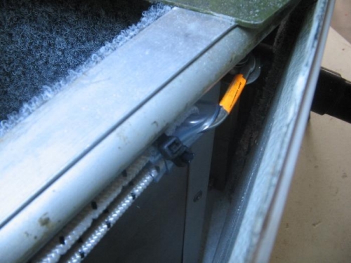 plastic tubing around RH attach point