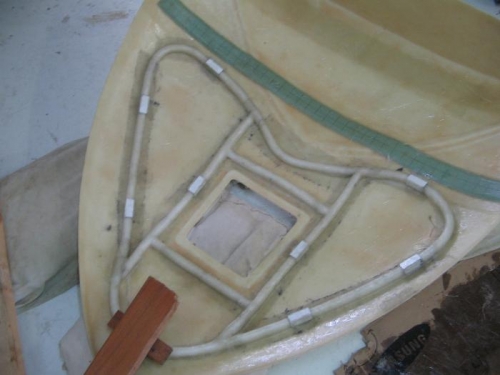 fibreglassed on with mounting points