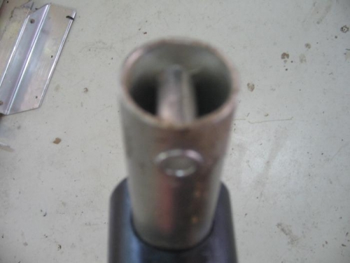 base of control stick with bush in place