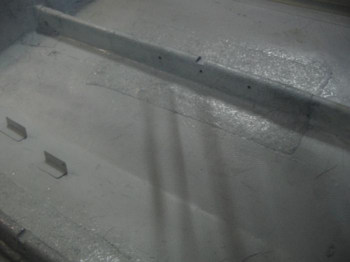 bilge pump brackets & rear stringer fibreglass reinforcement