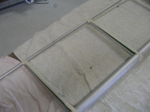 flap laid out on fabric