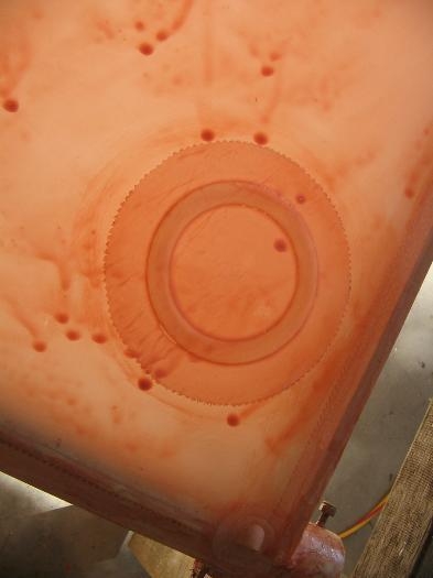 inspection ring with doily.