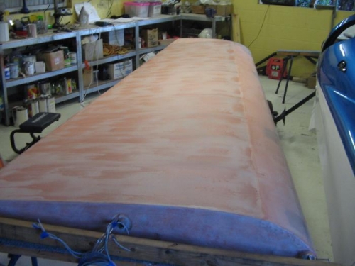 1st coat poly brush upper wing