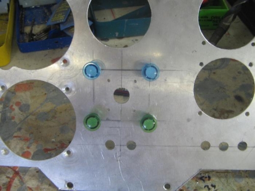 blue for water and green for land