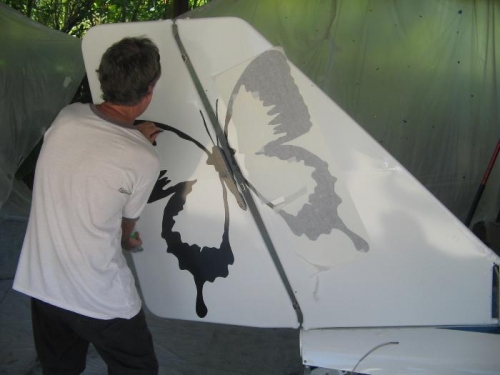 outside vinyl with mask