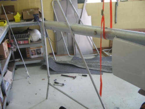 vertical fin and tailwheel assembly removed