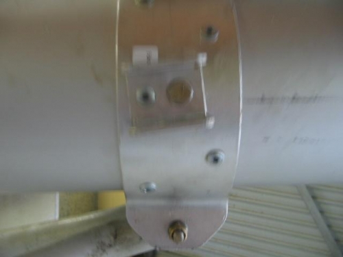 used stainless rivet to stop movement of channel bracket