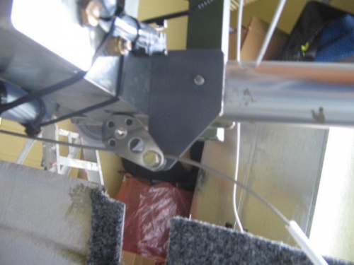 LH pulley bracket in situ