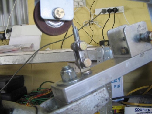 stainless brackets in retracted position