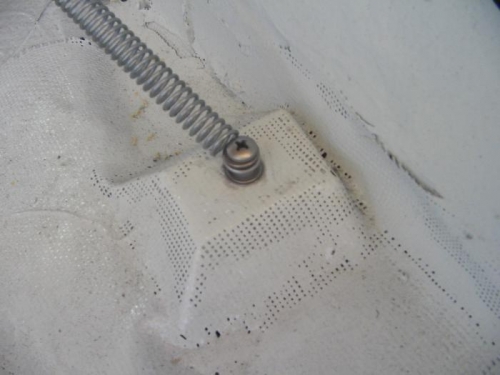 rudder spring using longer crew and washers