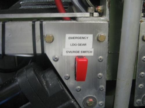 emergency gear overide labels