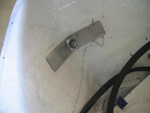 inside with SS flatbar and 5mm spacer/washer