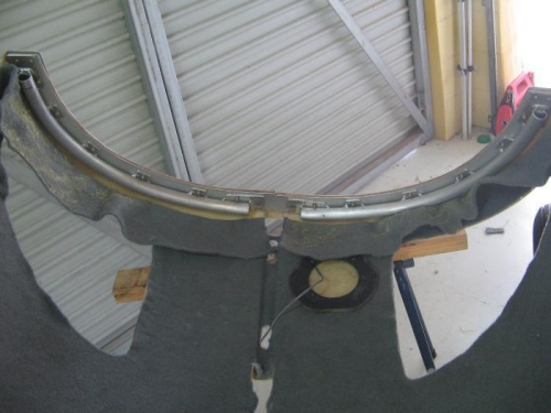 arches bolted into position