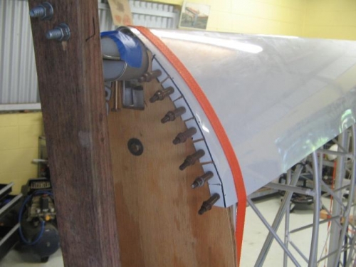 inboard end of cuff fitted