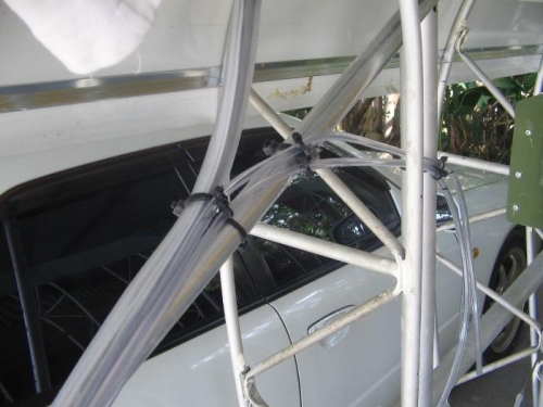 cable tied to diagonal