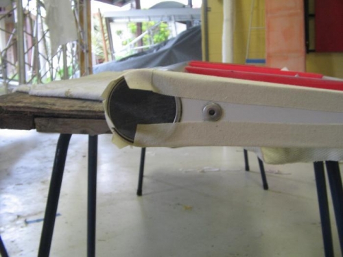 end cap with fabric tape