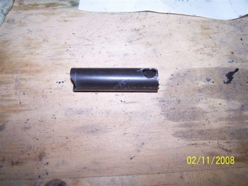 Drilled end of support