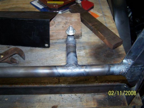 Tube welded to support