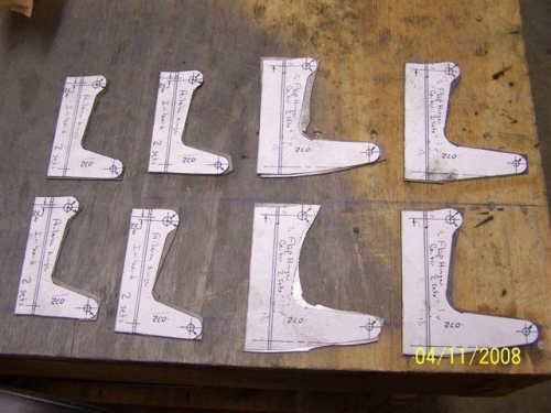 4 (2 pair) of Aileron (left) and 4 Flap (right) Hinges