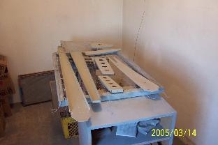 primed ribs and spars