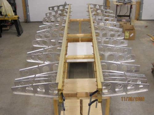 Left side rib flanges not bent yet