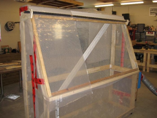 Portions of the screen can be sectioned off to give more air flow when not using the whole booth