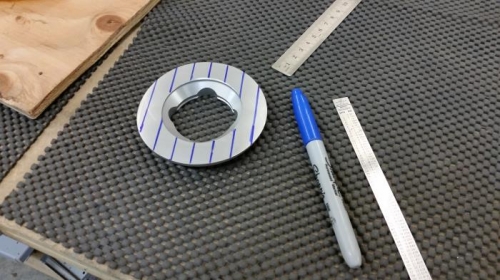 Lines help ensure even grinding