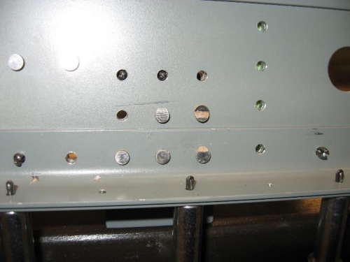 Riveting close together is difficult. These rivets will have to be redone
