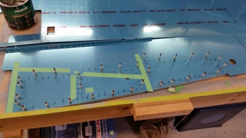 Match drilling holes to side skins