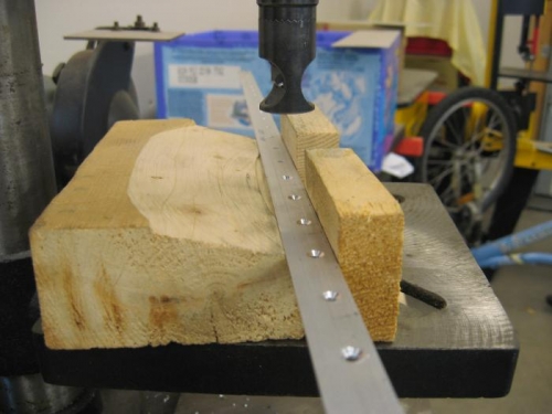 Countersinking holes in trailing edge