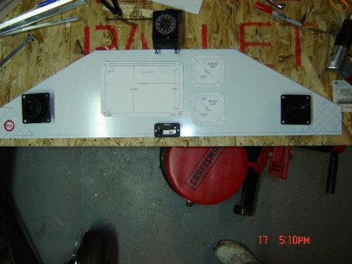 Laying out some instrument/avionics and a pair of Van's  vents.