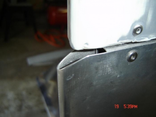 Rudder trailing edge tip clipped and smoothed.