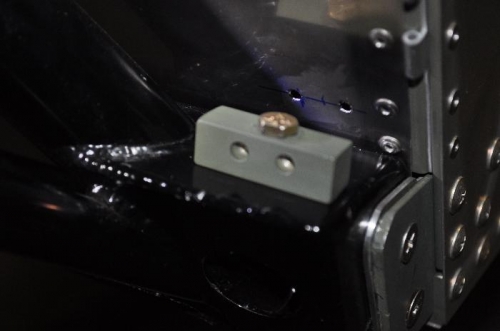 Cable block mounted and firewall pass through holes drilled.