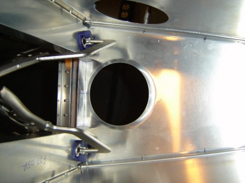 Looking down (up) at the bottom of the shear web.