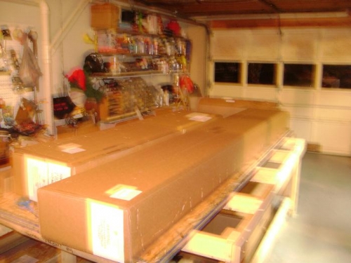 Most of the boxes, with some underneath and some out of the frame.