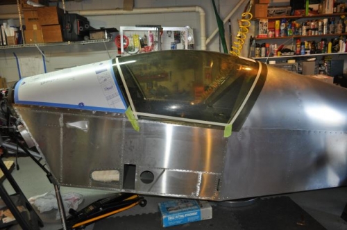 White tape is the initial cut line set by Sonex.  First of many cuts.