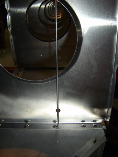 Alignment rod indicated square and no twist utilizing the tooling holes in the ribs.