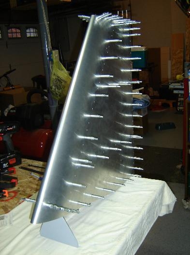 Emmett and Estelle were visiting for Thanksgiving and I got him to lend a hand clecoiong and riveting.