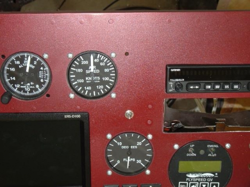 Autopilot switch above flap indicator.