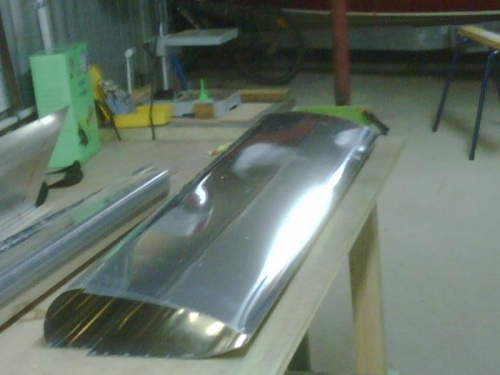 Aileron skin with plastic removed.