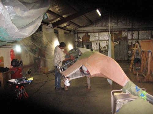 Preped center section with clear Ploybrush