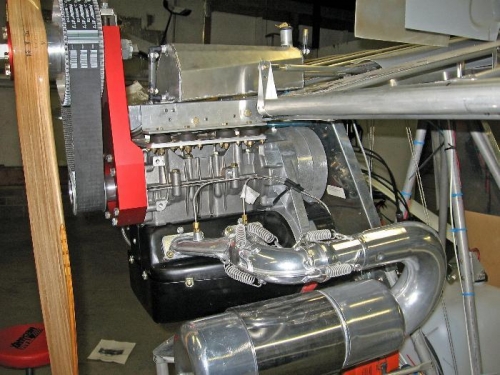 Mount engine and prop and muffler.