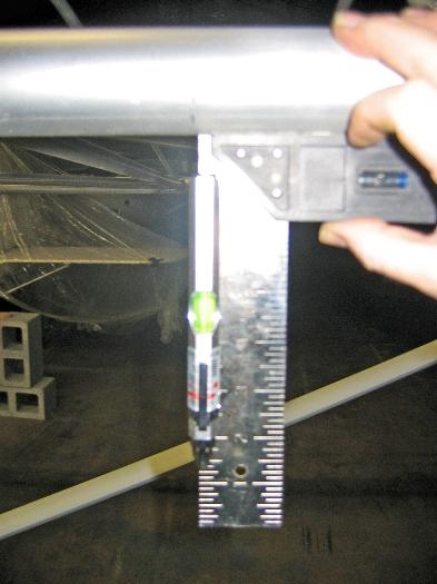 Projecting 90 drgees down onto strut