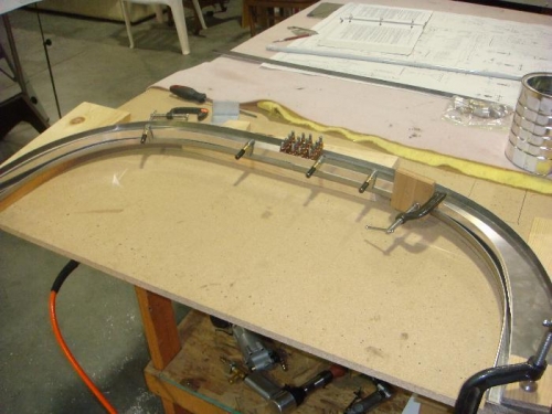 Frame clamped to table