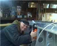 Fred on his first rivet , nicely done