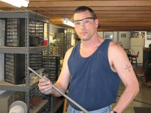 on the grinder radiusing corners and smoothing edges