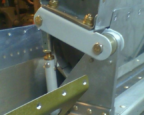 Connected to pushrod